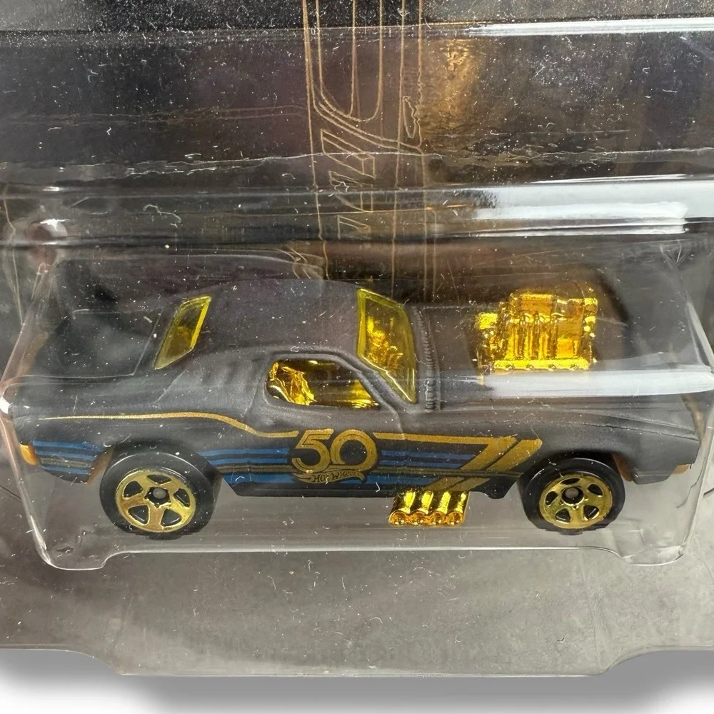 Hot Wheels 50th Anniversary Rodger Dodger 3/6 Black & Gold Die Cast Car New 2017